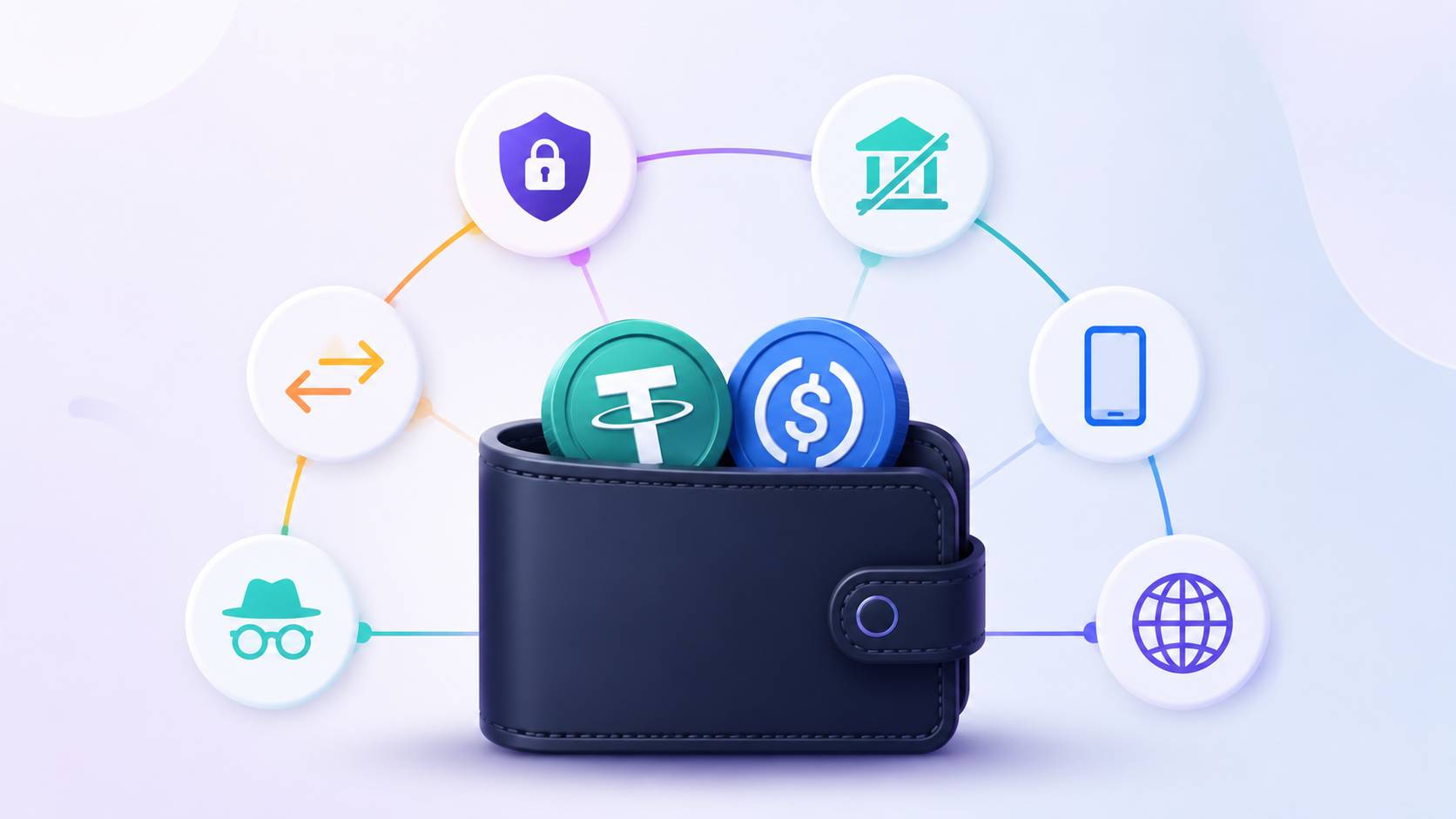 Five No-KYC Wallets Lead USDT and USDC Transfers in 2026