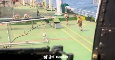 US Marines Board Iranian Supertanker Wen Yao in Gulf of Oman Blockade