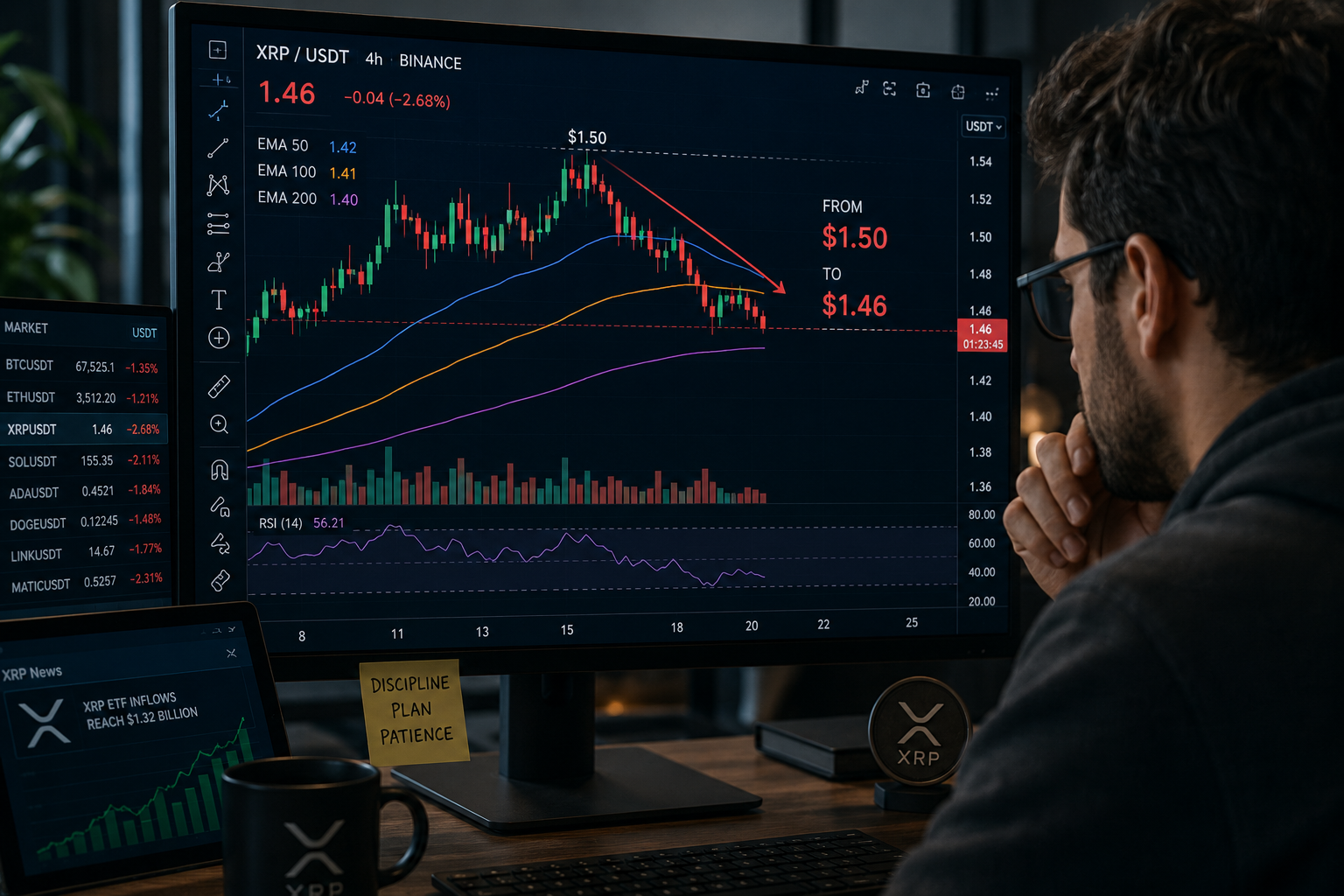 XRP Drops Below $1.50 as Middle East Tensions Spike Despite Record ETF Inflows