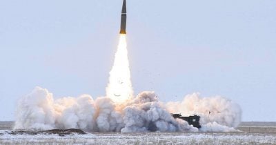 New Footage Shows Russian Iskander Missile with Cluster Munitions Strike Kyiv