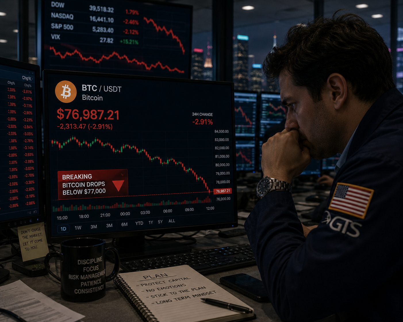 Bitcoin Hovers Near $77K After 200-Day Rejection, ETF Outflows Hit Yearly High