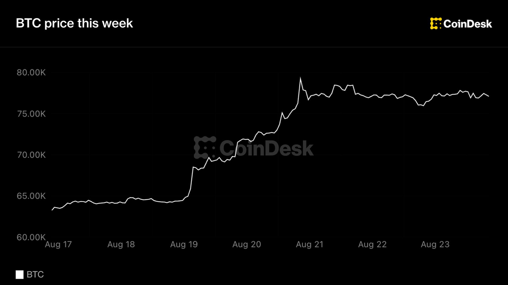 Bitcoin Steadies Near $78K After 24% Weekly Surge on Treasury Buyback