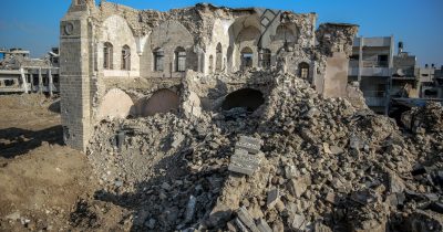 Displaced Palestinians Shelter in Gaza Mosque as Conflict Worsens Humanitarian Crisis