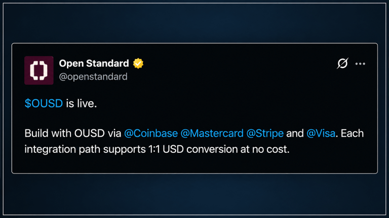 Stripe-Backed Open USD Stablecoin Launches With $1B Liquidity, Coinbase, Visa and Mastercard On Board
