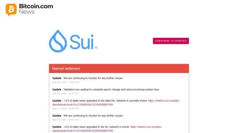 Sui Network Halts Transactions for Third Time in 48 Hours