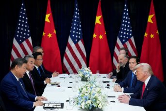 Trump Heads to Beijing for Xi Talks; Crypto Markets Watch for Trade Signals