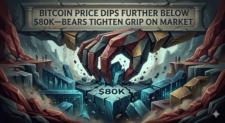 Bitcoin Dips Below $80,000, Hits $78,720 Low as Bearish Pressure Mounts