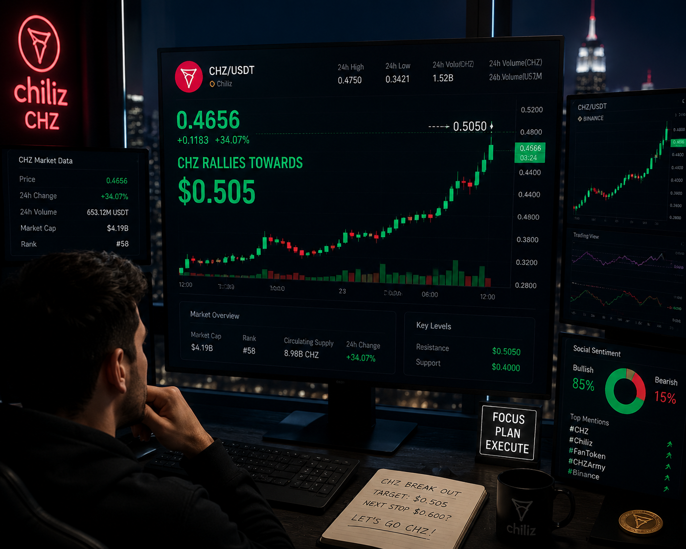 Chiliz (CHZ) Surges 5% as Futures Open Interest Hits $80M, Bulls Take Control