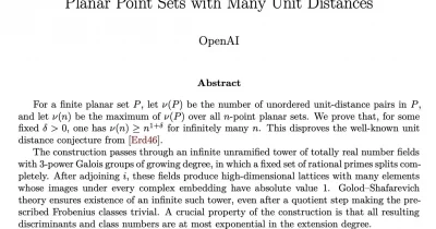 OpenAI Model Solves 80-Year-Old Erdős Problem, Upending Long-Held Conjecture