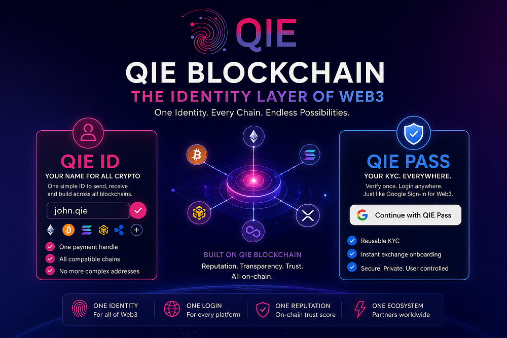 QIE Blockchain Launches Identity Layer with Cross-Chain Usernames and Reusable KYC