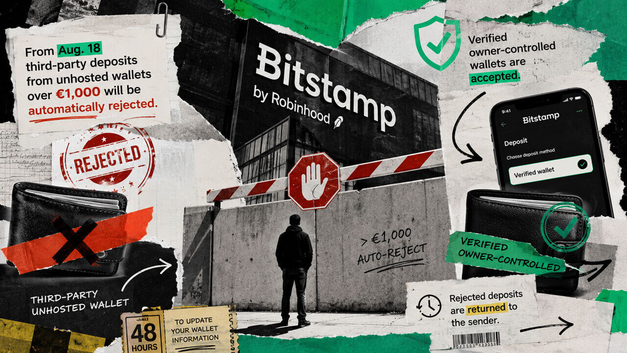 Bitstamp to Block Crypto Deposits Over €1,000 From Third-Party Wallets