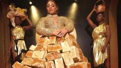 Dress Made From 500 Loaves Steals Show at Africa's Biggest Film and Fashion Night