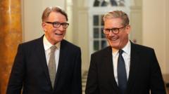 UK Prime Minister Says He Would Not Have Appointed Peter Mandelson to Peerage Had He Known of Failed Security Vetting