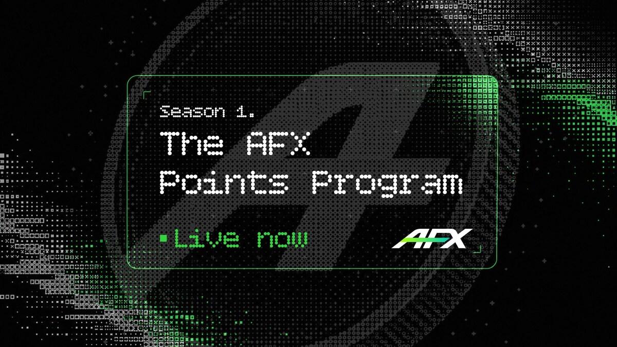 AFX Launches Mainnet Points Program Across Three Seasons Ahead of Token Launch