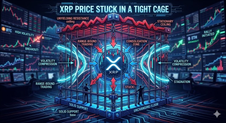XRP Tests $1.3840 Breakout Level Amid Tight Triangle Formation