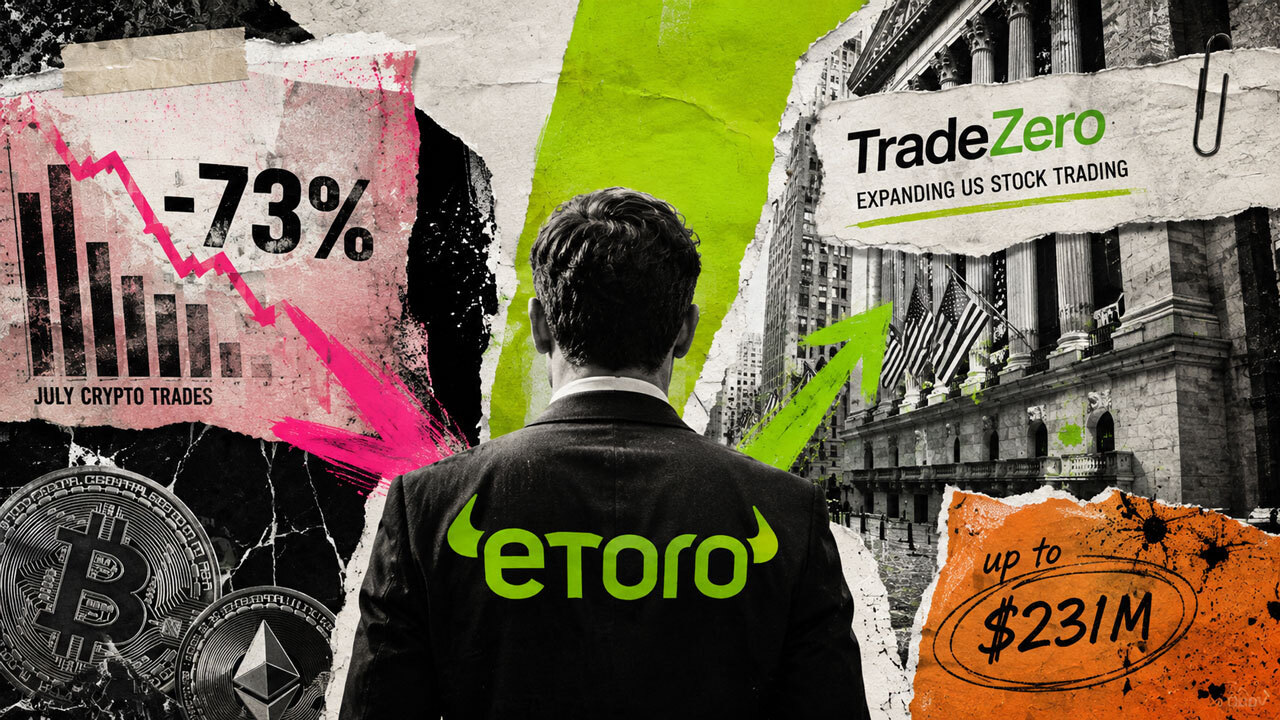 eToro Crypto Trades Drop 73% in July as Broker Moves to Buy TradeZero