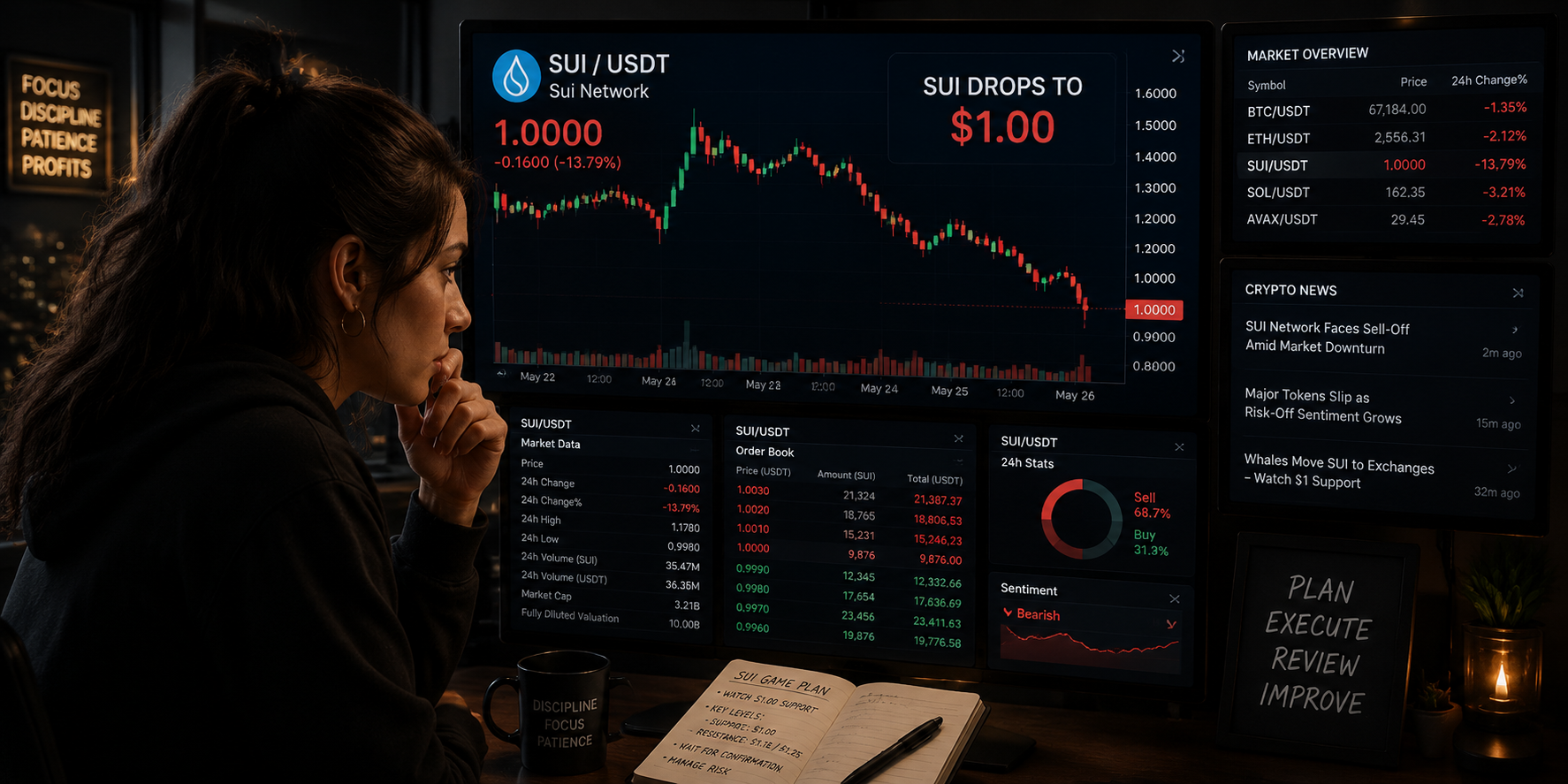 SUI Falls 10% to Fifth Straight Decline as Bearish Technicals Mount