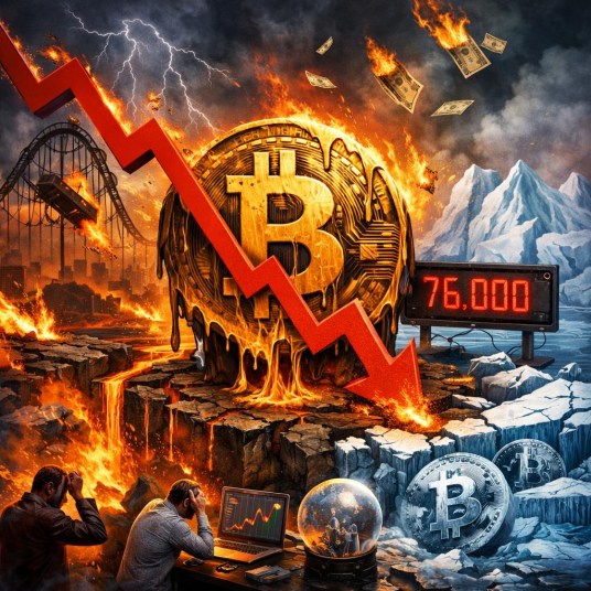 Bitcoin Slides to $76,700 as Selling Pressure Intensifies, Analyst Warns of Further Drop