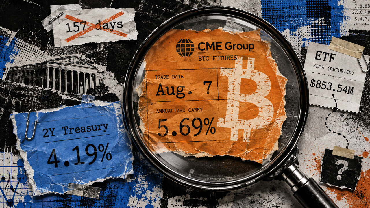 Bitcoin Futures Basis Tops 2-Year Treasury Yield, Breaking 157-Day Streak