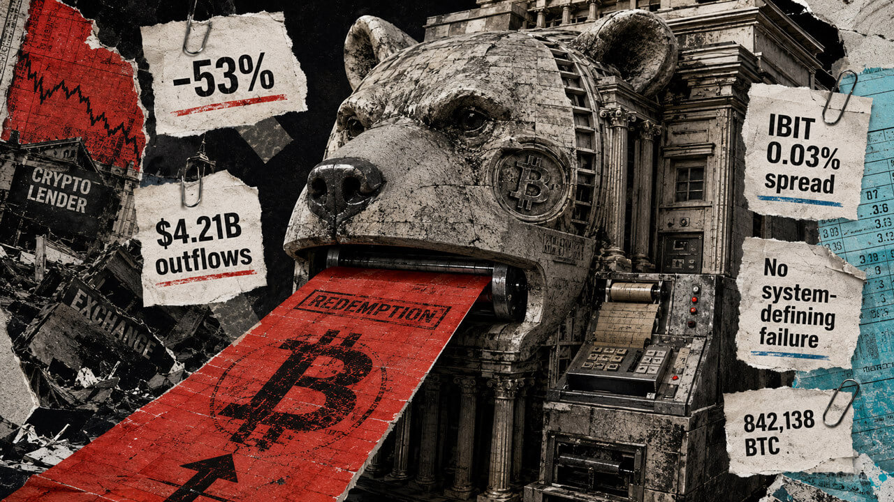 Bitcoin's First Institutional Bear Market: ETFs Bleed, No Major Failures