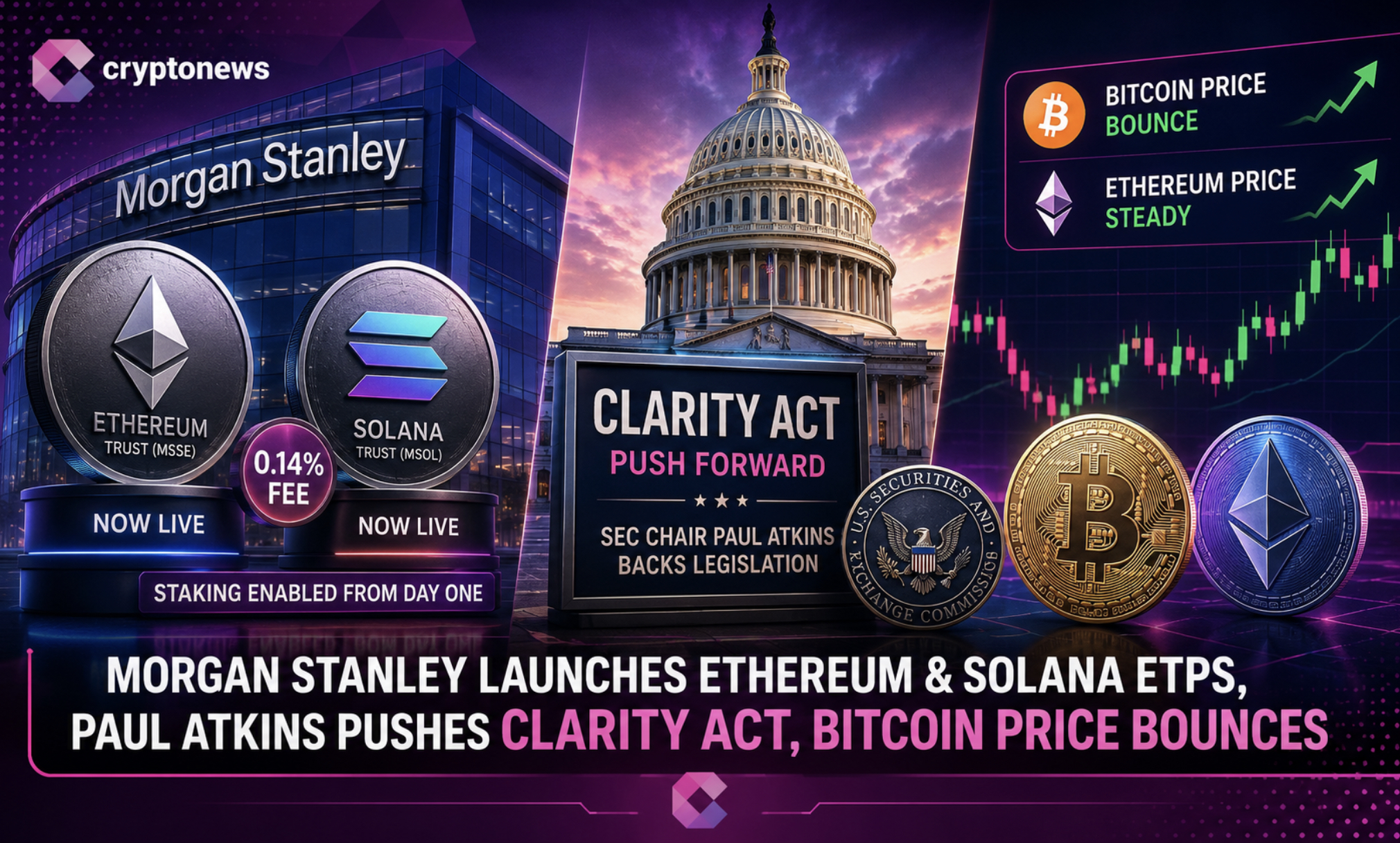 Morgan Stanley Launches Ether and Solana ETPs on NYSE Arca