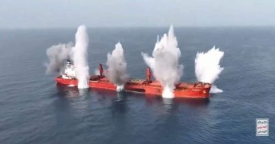 Unmanned Cargo Ship Hit by Projectiles in Red Sea, Raising Shipping Fears