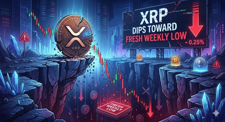 XRP Drops Below $1.34 as Bearish Trend Line Caps Recovery Attempts