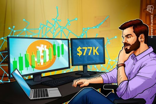 Bitcoin Climbs to $77,000 Resistance, Short Sellers Feel the Heat