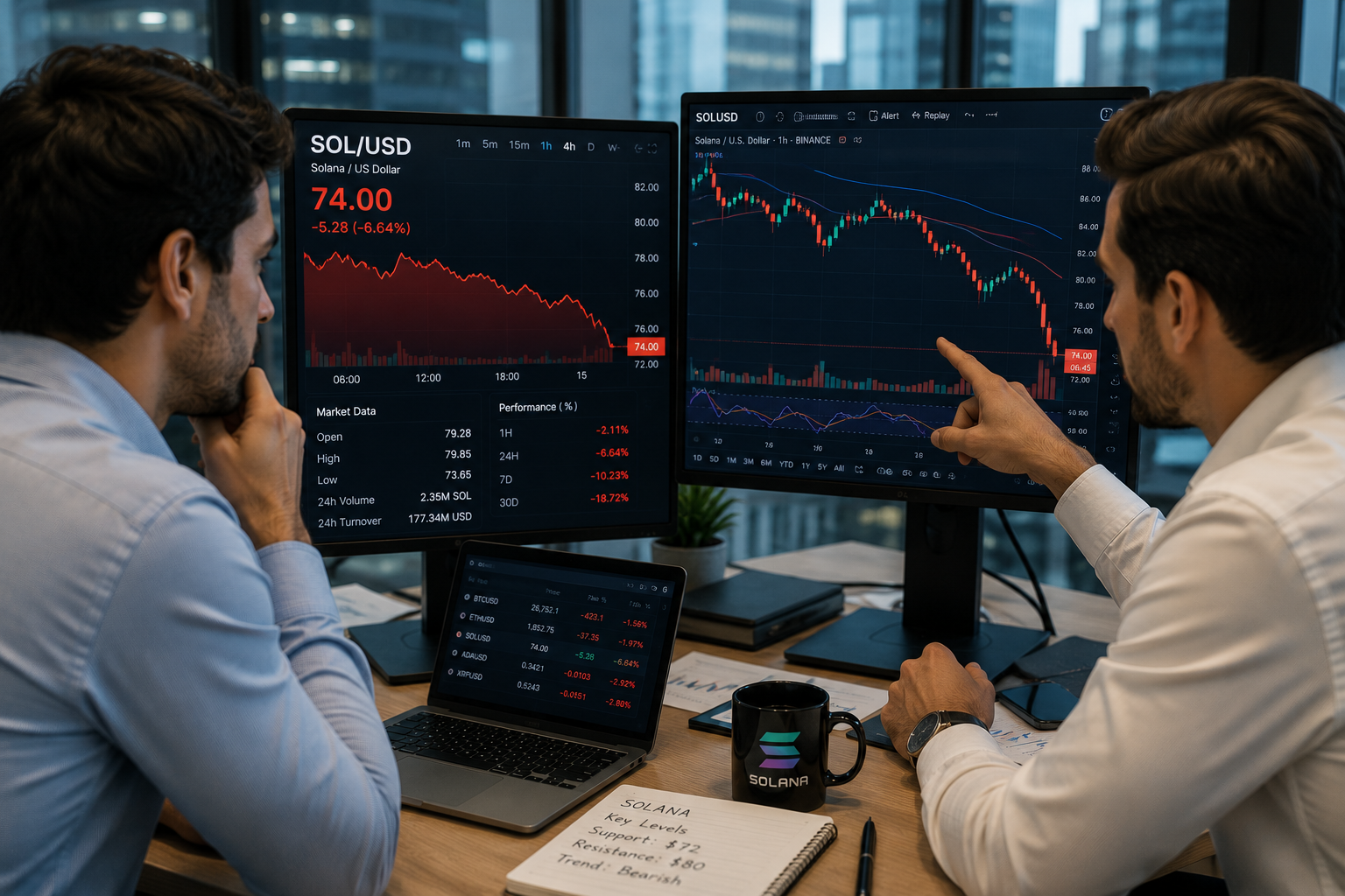 Solana Drops 2% as ETF Outflows and Weak Volume Halt Rally at $78 Resistance