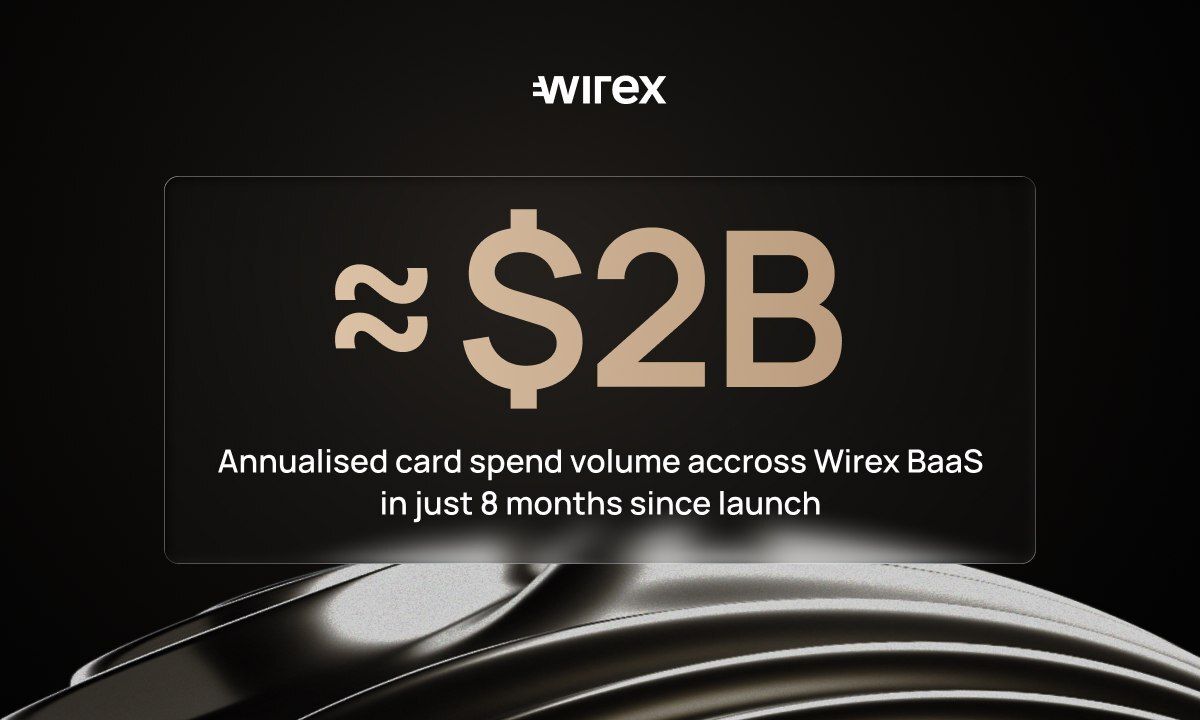 Wirex BaaS Doubles Onchain Card Spend to $2B in 110 Days