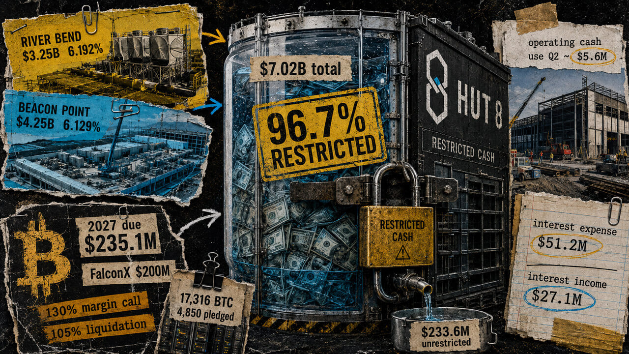 Hut 8 Reports $7B in Cash but Only $233M Unrestricted as AI Data-Center Projects Tie Up Funds