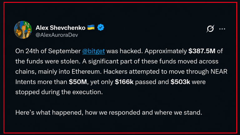 Near Intents Blocks $50M in Stolen Bitget Funds, Only $166K Escapes