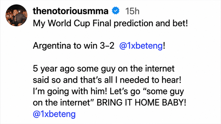 Conor McGregor Bets $100,000 on Five-Year-Old Viral World Cup Prediction