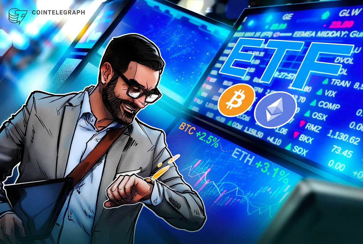 US Spot Crypto ETF Inflows Drop 80% as $3.3B Week Ends With $64.8M Monday