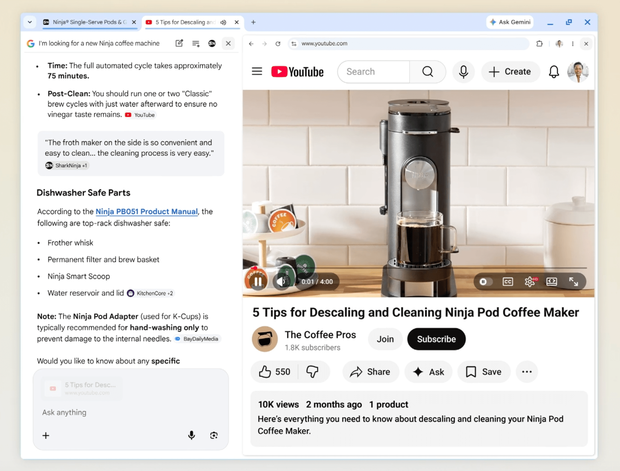 Google Chrome’s AI Mode Now Shows Linked Pages Side‑by‑Side with Chat Pane