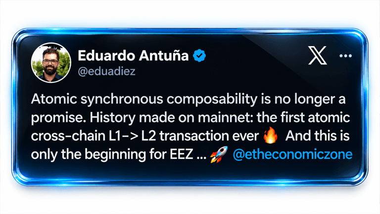 Ethereum Developer Shows Atomic L1-to-L2 Transaction in Mainnet First