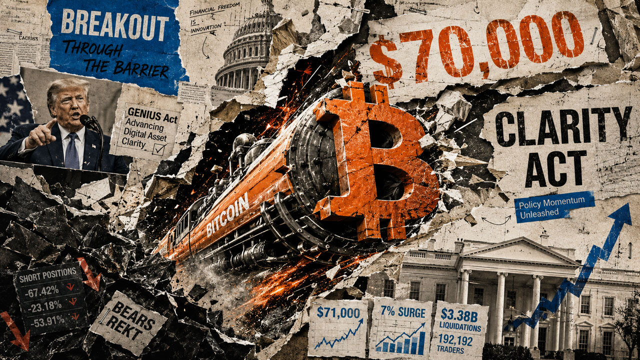 Bitcoin Tops $70,000 as Treasury Doubles Buybacks, Trump Pushes CLARITY Act