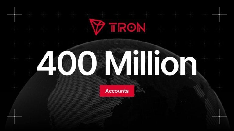 TRON Passes 400M Accounts, Cumulative Transfer Volume Nears $30T