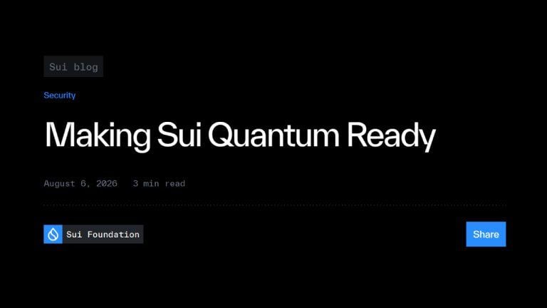 Sui Adds Quantum-Resistant Signature Protocols, Keeps User Addresses Untouched