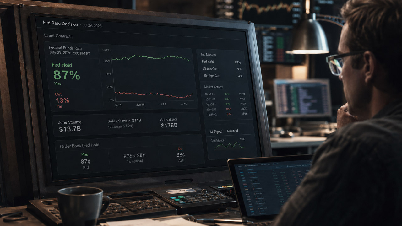 Prediction Markets Draw Prop Firms as Fed Rate Hold Odds Hit 87%