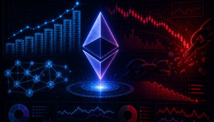 Ethereum Staking Hits Record 32.18% as On-Chain Activity Collapses 80–90%