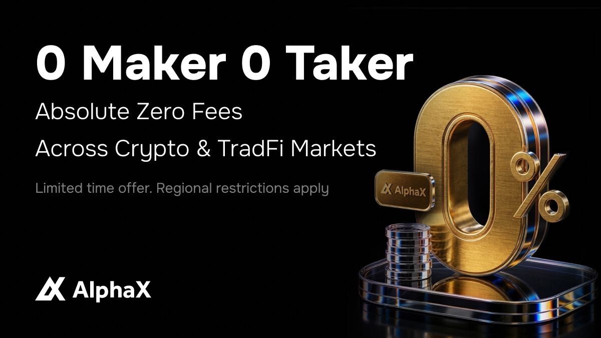 AlphaX Launches Global Zero-Fee Trading for Perpetuals, Spot, and Futures