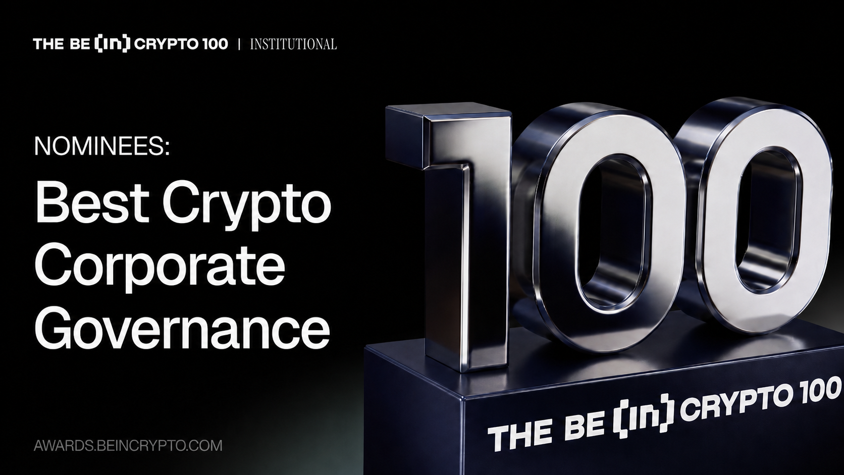 BeInCrypto Institutional 100 Adds Corporate Governance Award, 15 Firms on Long List