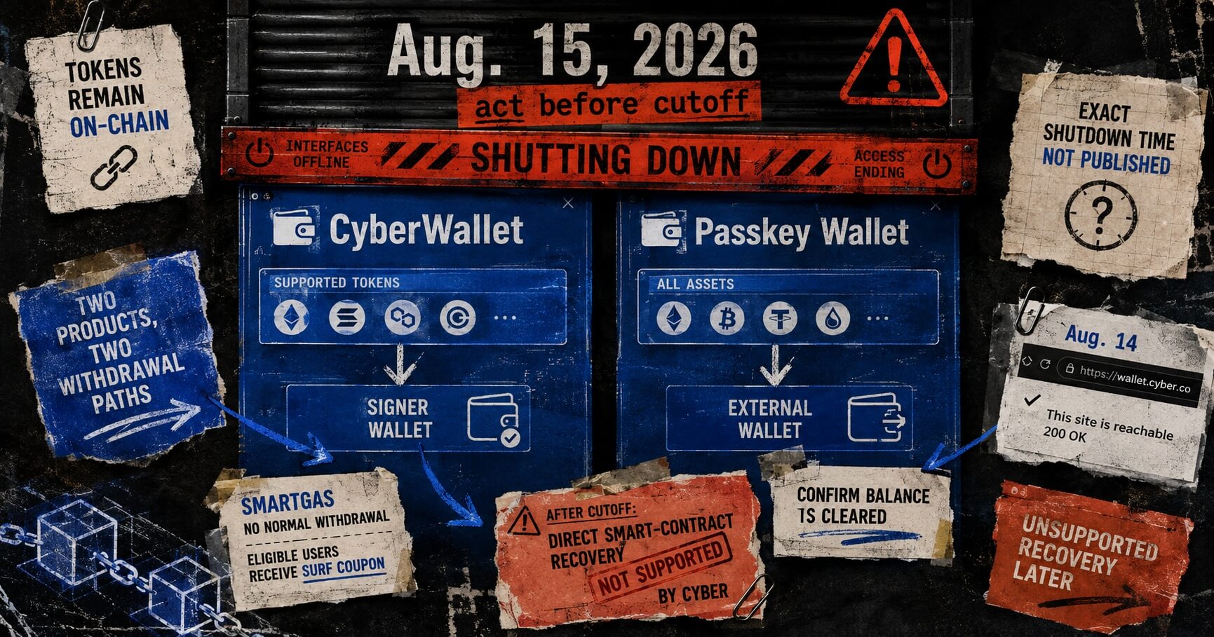 CyberWallet and Cyber Passkey Wallet to Shut Down Aug. 15 – Users Urged to Withdraw