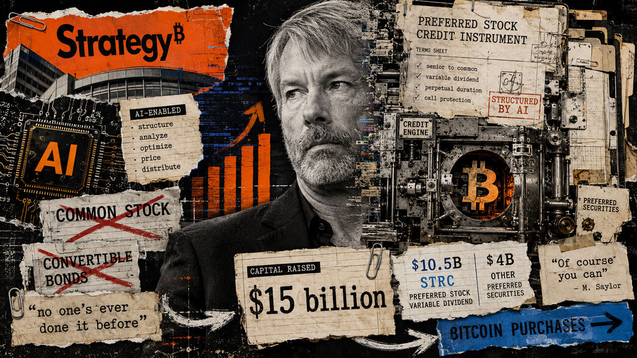 Strategy Raises $15B for Bitcoin Using AI-Designed Preferred Stock
