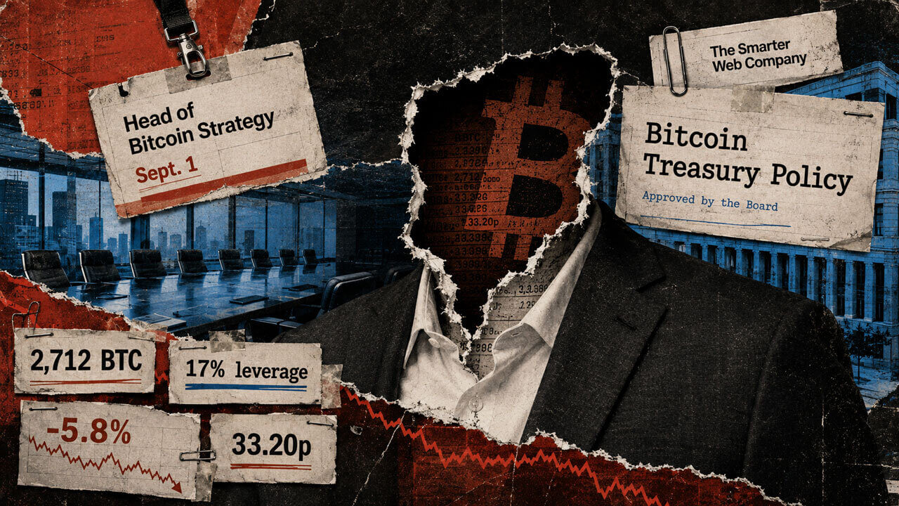 Smarter Web Bitcoin Strategy Head Jesse Myers Exits, Shares Slip 5.8%