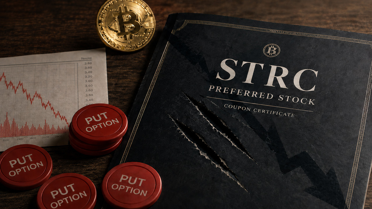 Strategy's STRC Preferred Stock Tumbles 11% Below Par as Options Signal Bearish Sentiment