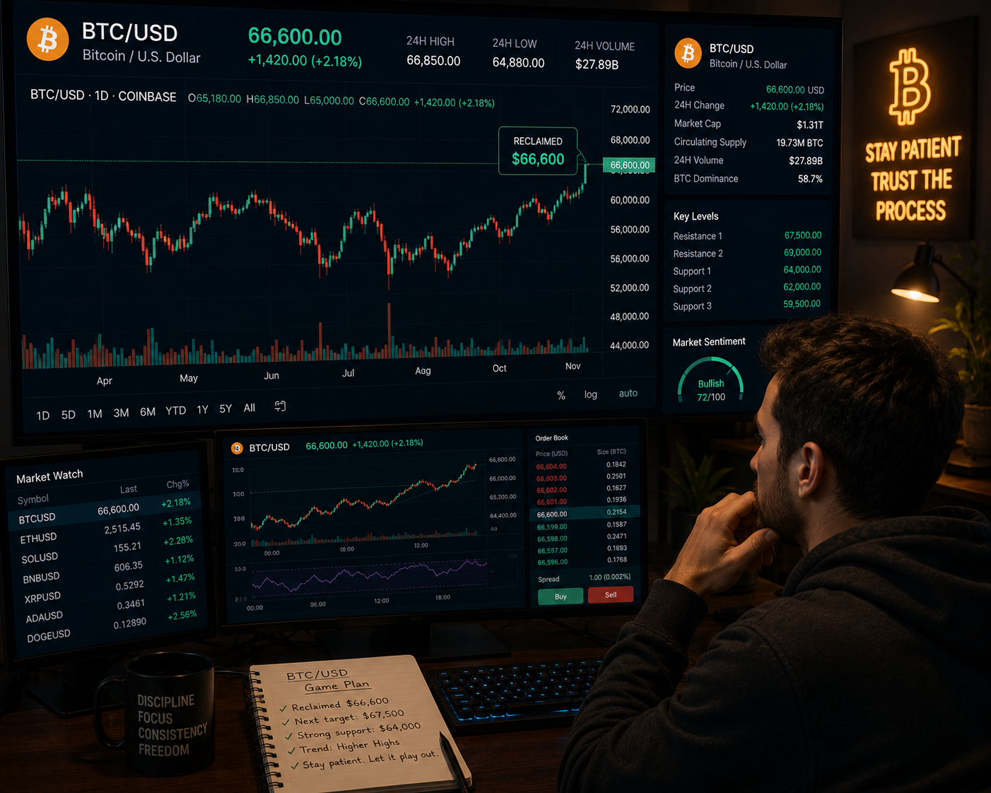 Bitcoin Tops $66,500 as US-Iran Peace Deal Eases Geopolitical Tensions