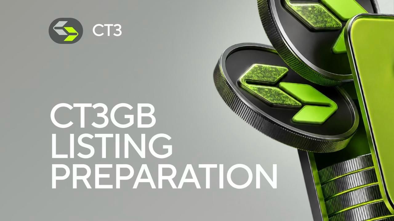 CT3 Prepares CT3GB Token Listing, Shifts Settlement to New Asset