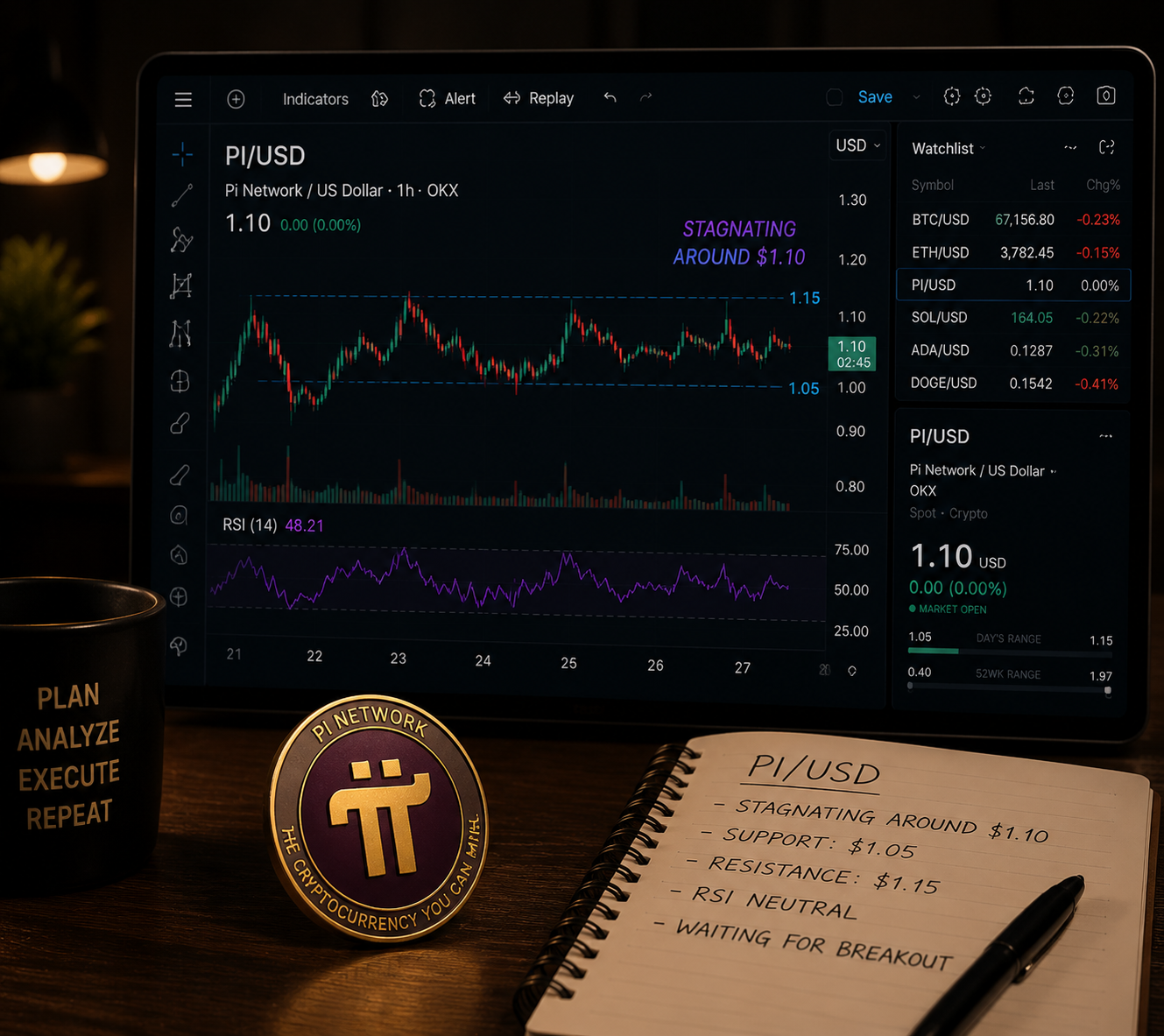 Pi Network Drops Below $0.13 as Sell Pressure Mounts, Technicals Turn Bearish